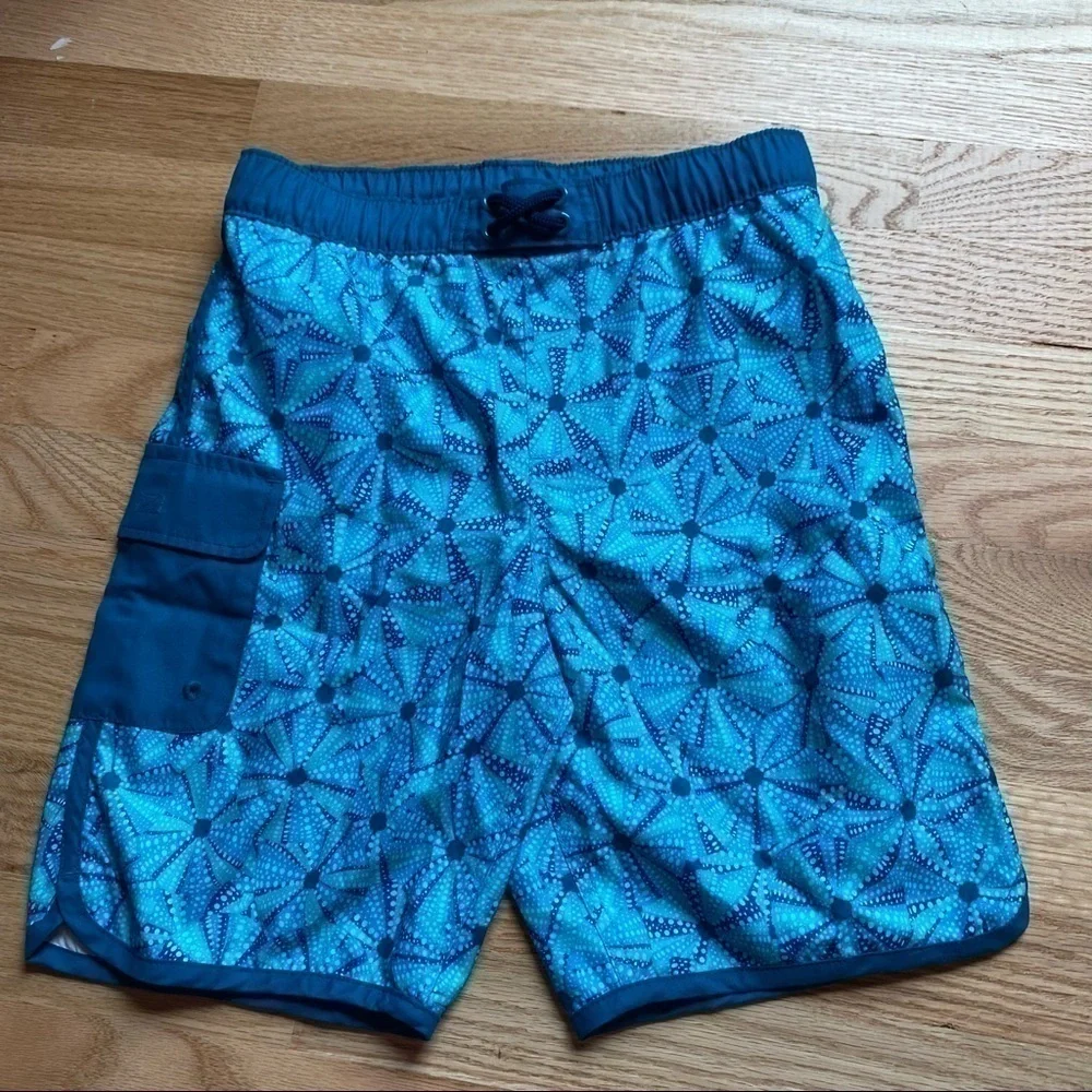 Lands End Large Swim Trunks Board Shorts Boys Kids Youth Bathing Suit